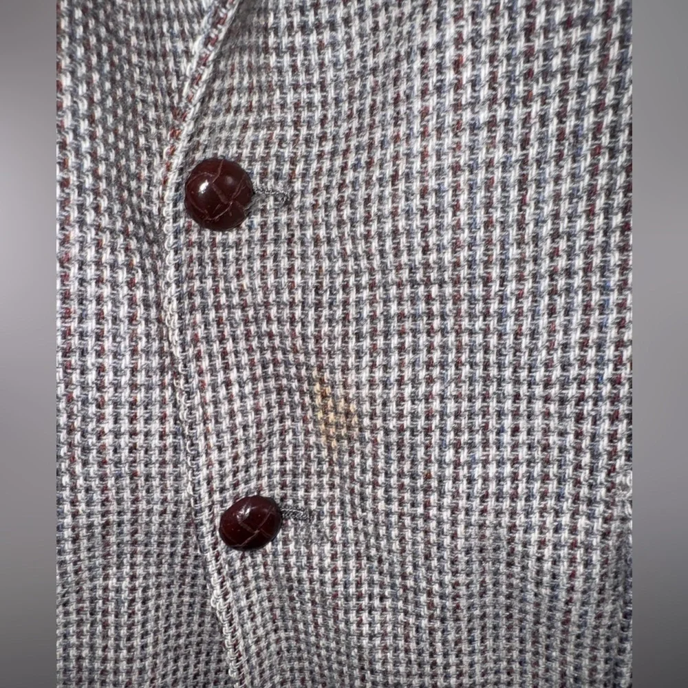 Cricketeer Wool Houndstooth Blazer Men’s (Fits 42R Large) Made in USA